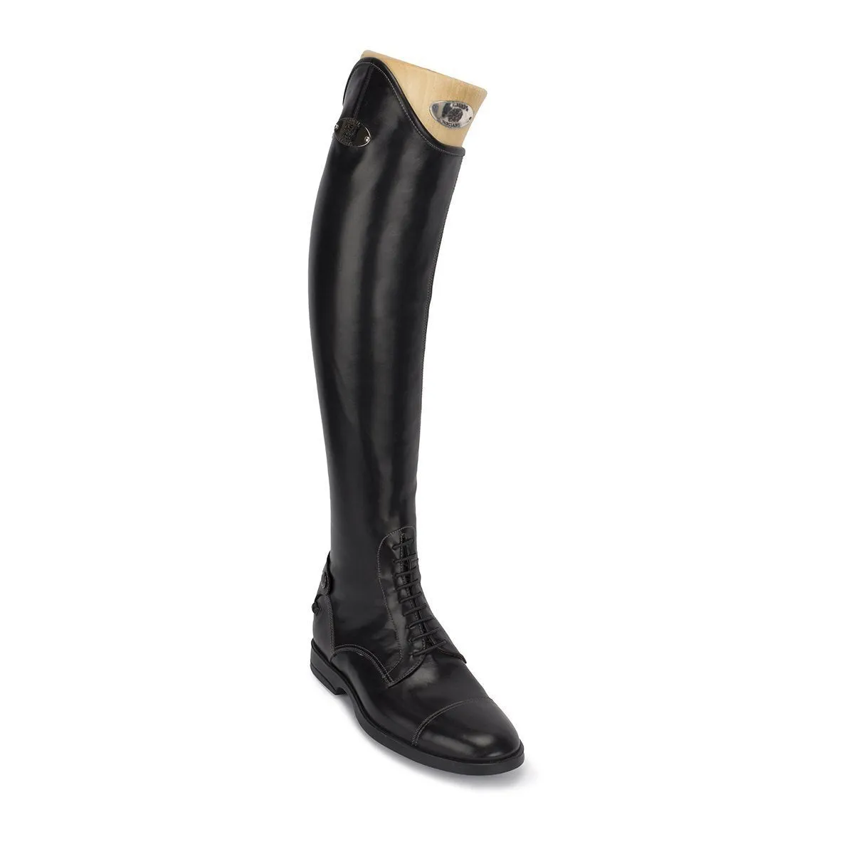 LEONARDO Standard riding boot in black calfskin [34 - 39]