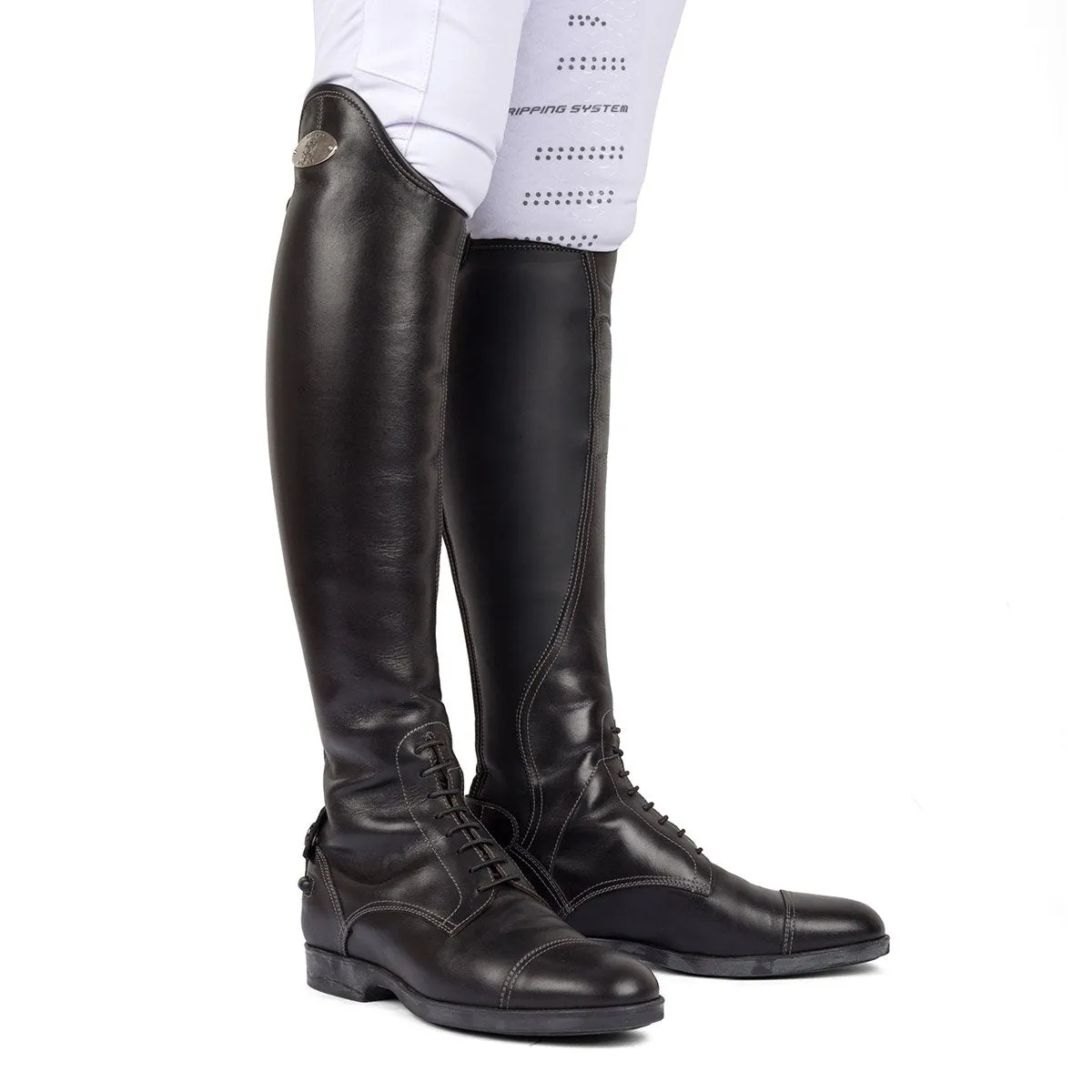 LEONARDO Standard riding boot in black calfskin [34 - 39]