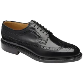 Loake Royal Black Mens Leather Full Brogue Lace-up Formal Shoes - UK 7.5