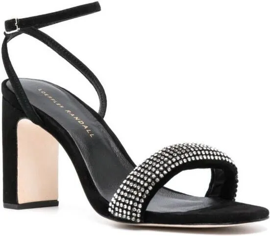 Loeffler Randall Shay 80mm rhinestone-embellished sandals Black