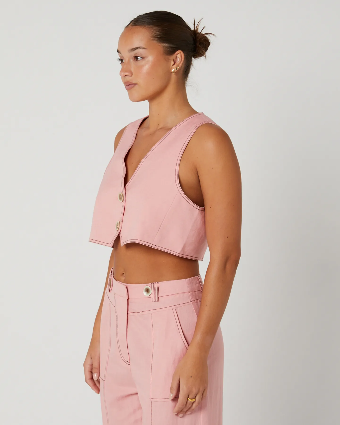 Lost In Lunar Sianna Vest - Pink | SurfStitch