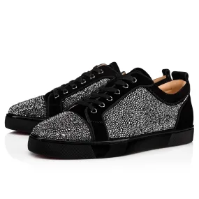 Louis Junior Strass Sneakers - Suede calf and strass - Black - Men