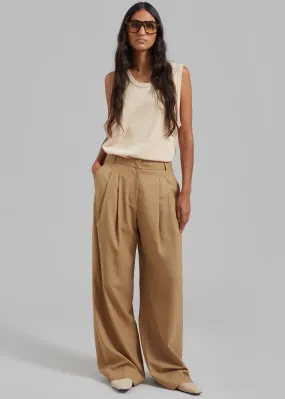 Low Classic Basic Long Trousers - Beige