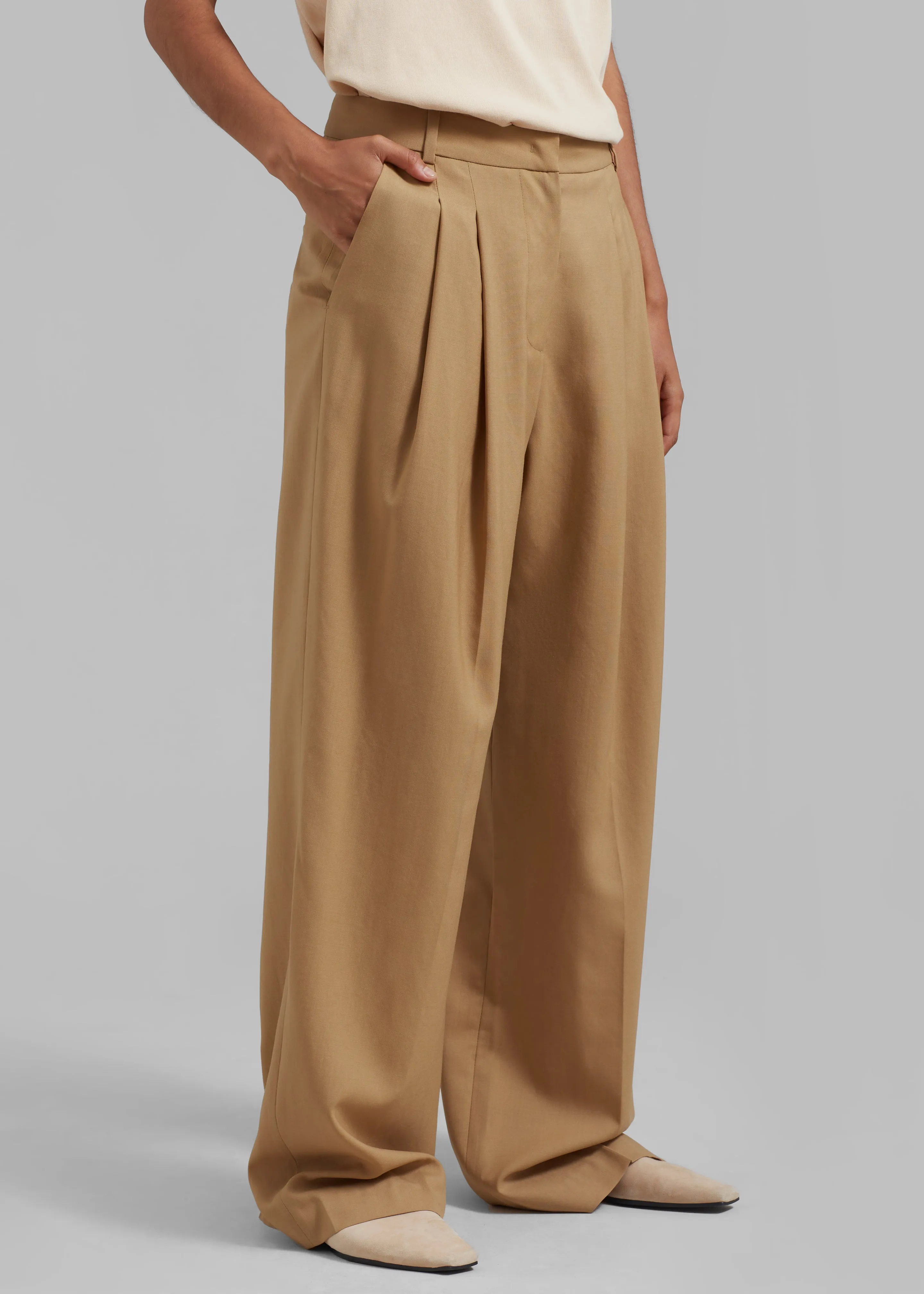 Low Classic Basic Long Trousers - Beige