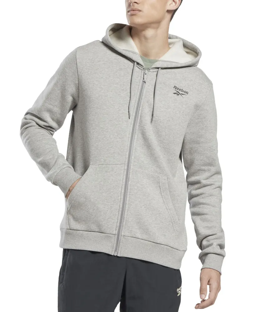 Macy's Reebok Men's Identity Fleece Chest Logo Full-Zip Hoodie