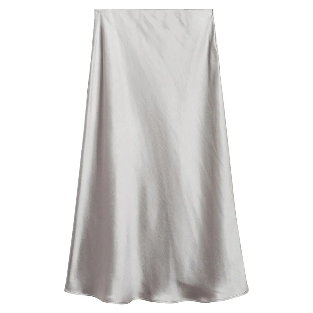 Mango Midi Satin Skirt