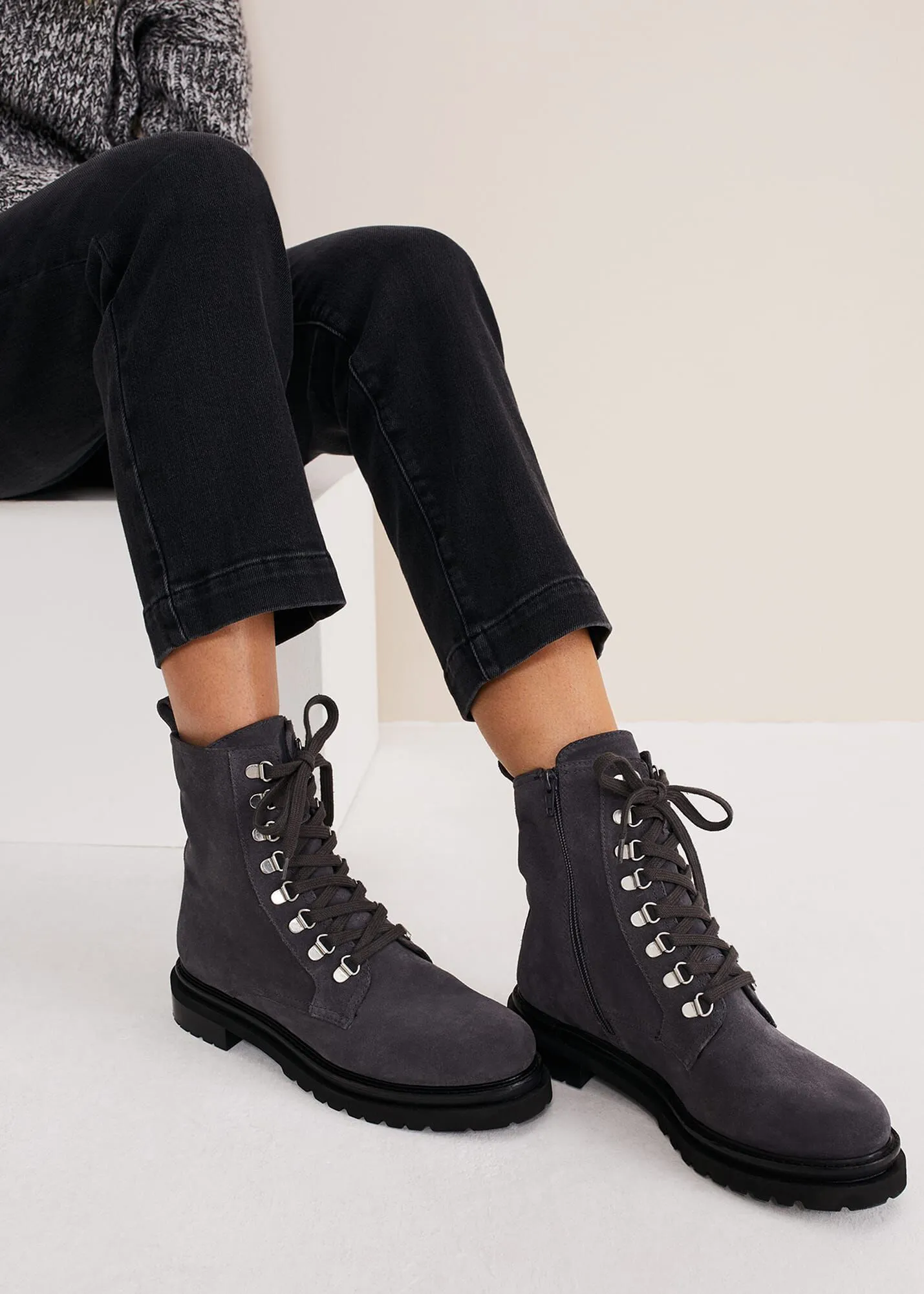 Meladie Suede Lace Up Hiker Boot