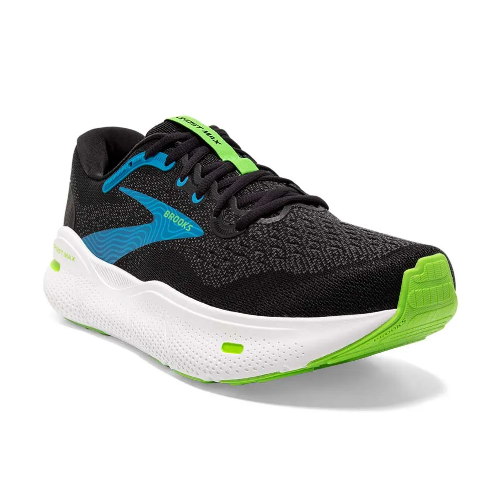 Men's Ghost Max Running Shoe - Black/Atomic Blue/Jasmine- Regular (D)