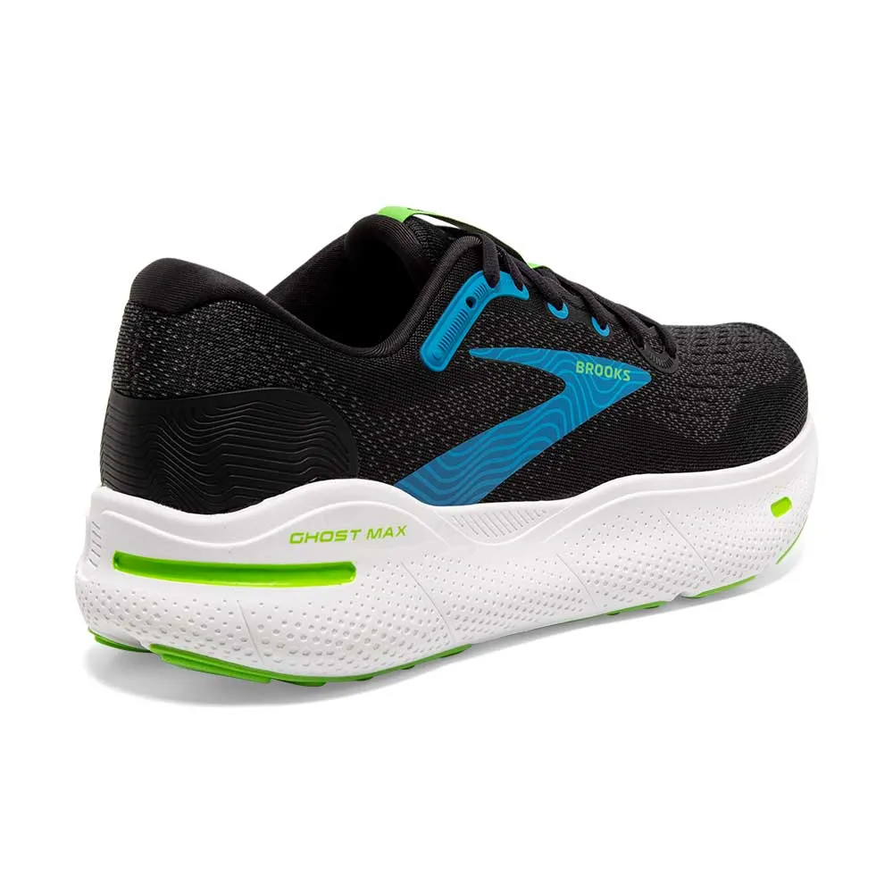 Men's Ghost Max Running Shoe - Black/Atomic Blue/Jasmine- Regular (D)