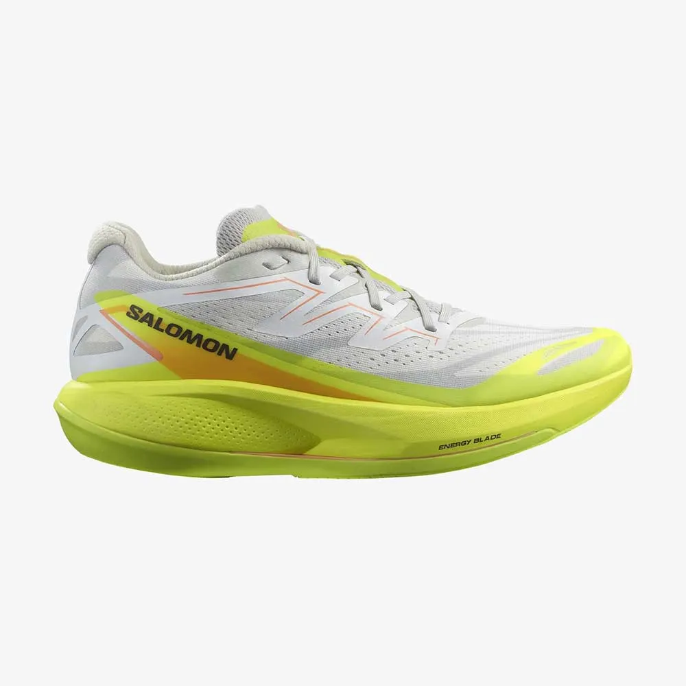 Men's Phantasm 2 Running Shoe - White/Safety Yellow/Metal - Regular (D)