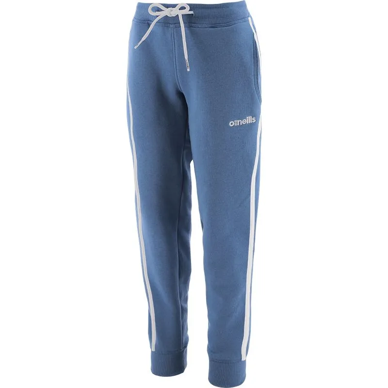 Men's Trigger Fleece Skinny Tracksuit Bottoms Blue / White