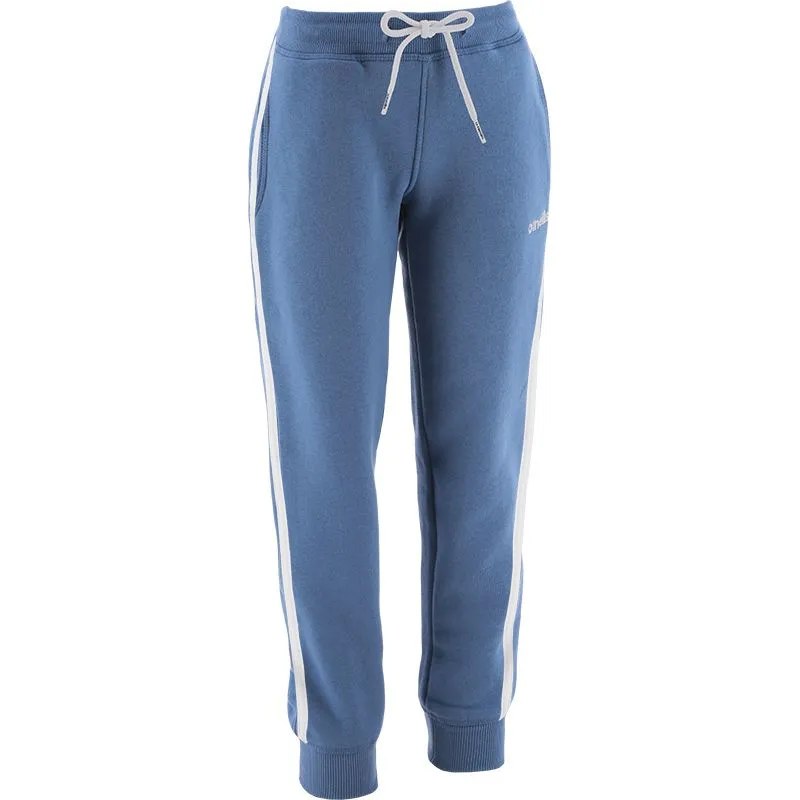 Men's Trigger Fleece Skinny Tracksuit Bottoms Blue / White