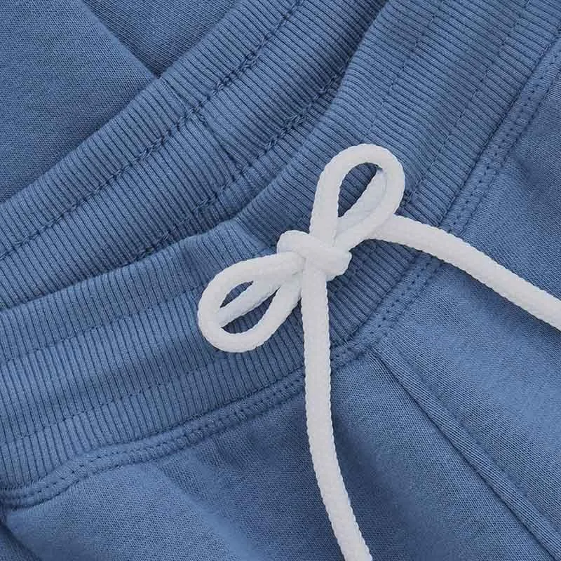 Men's Trigger Fleece Skinny Tracksuit Bottoms Blue / White