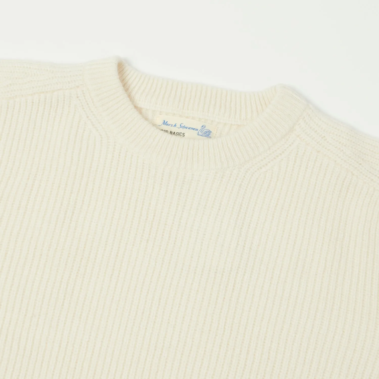 Merz b. Schwanen LOCC02 Ribbed Knit Crew Neck Pullover - Nature