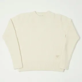 Merz b. Schwanen LOCC02 Ribbed Knit Crew Neck Pullover - Nature