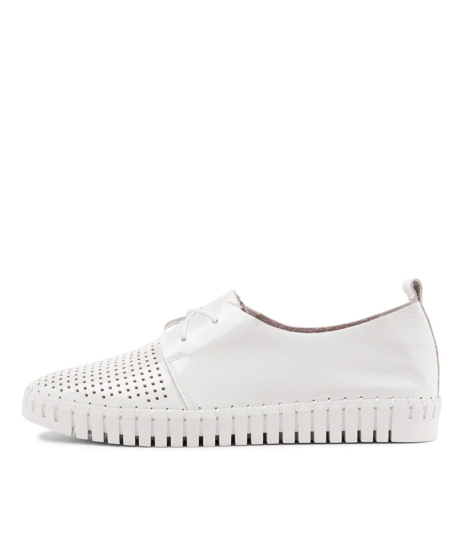 MIDAS Husto White Patent Leather Sneakers Ws