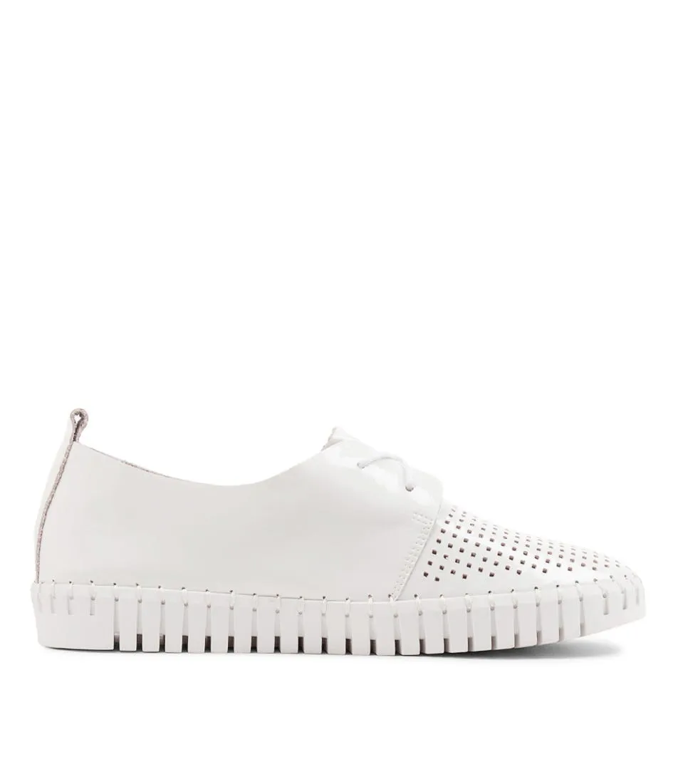 MIDAS Husto White Patent Leather Sneakers Ws