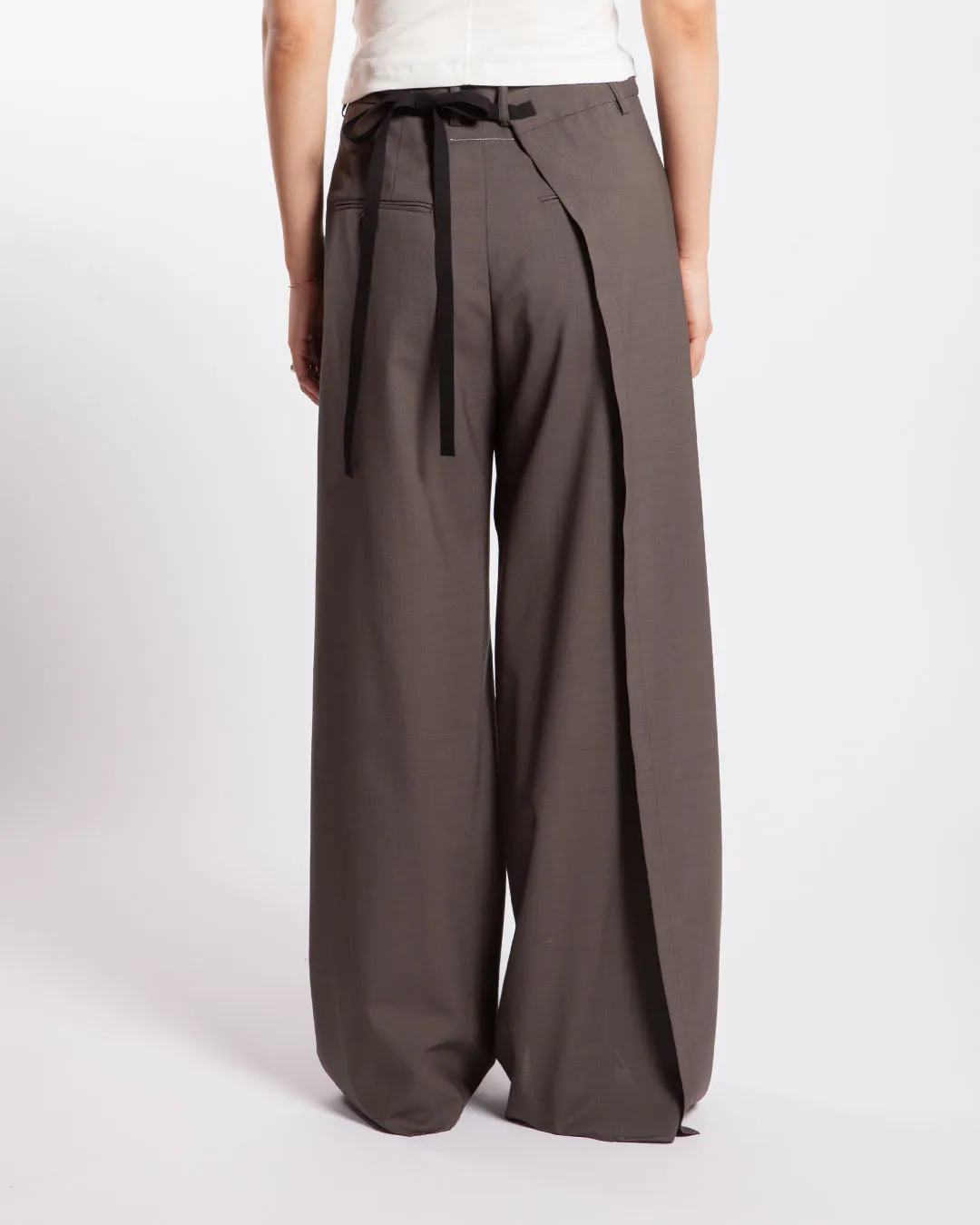 MM6 Maison Margiela Tailored Paneled Trousers Grey