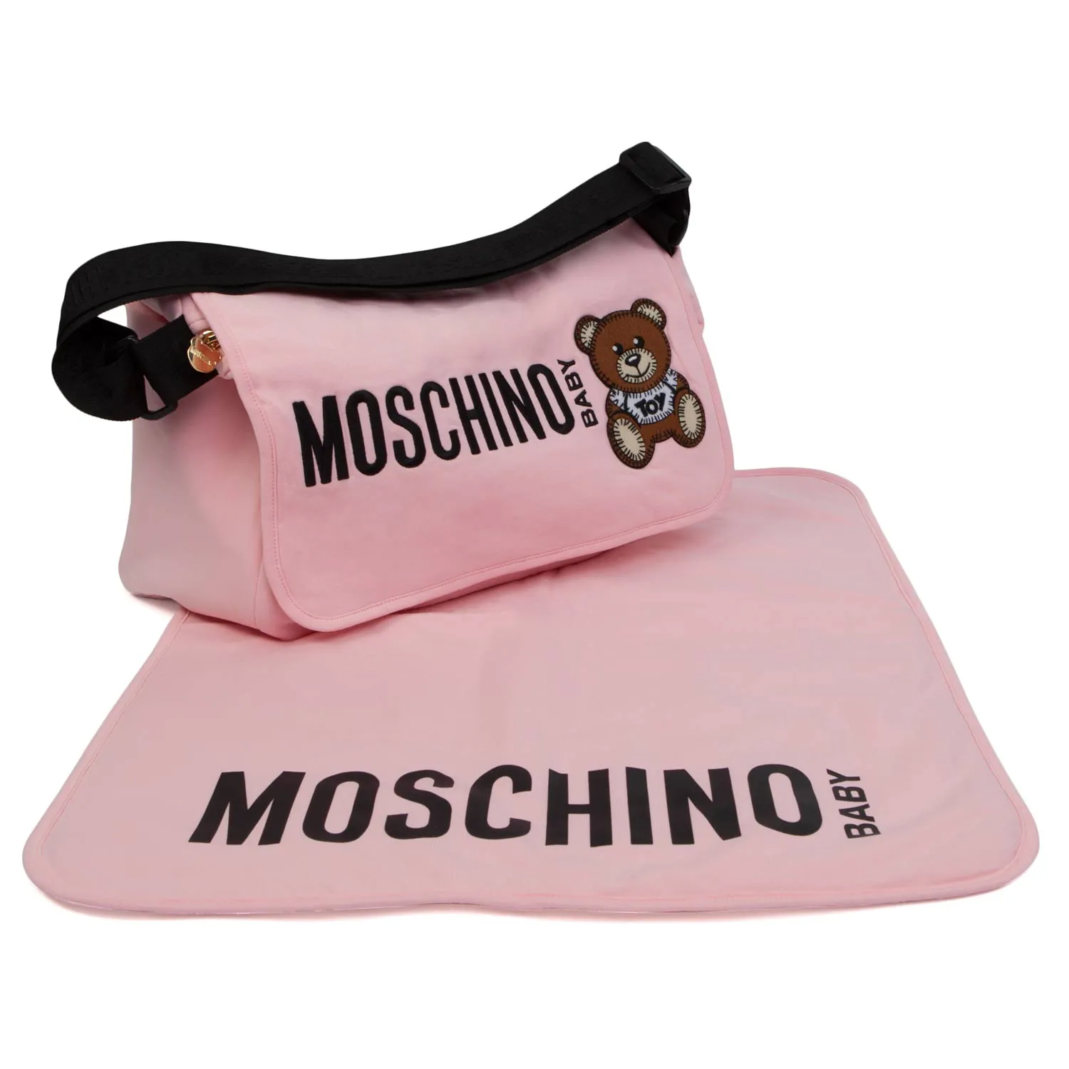 Moschino Logo Pink Mommy Bag