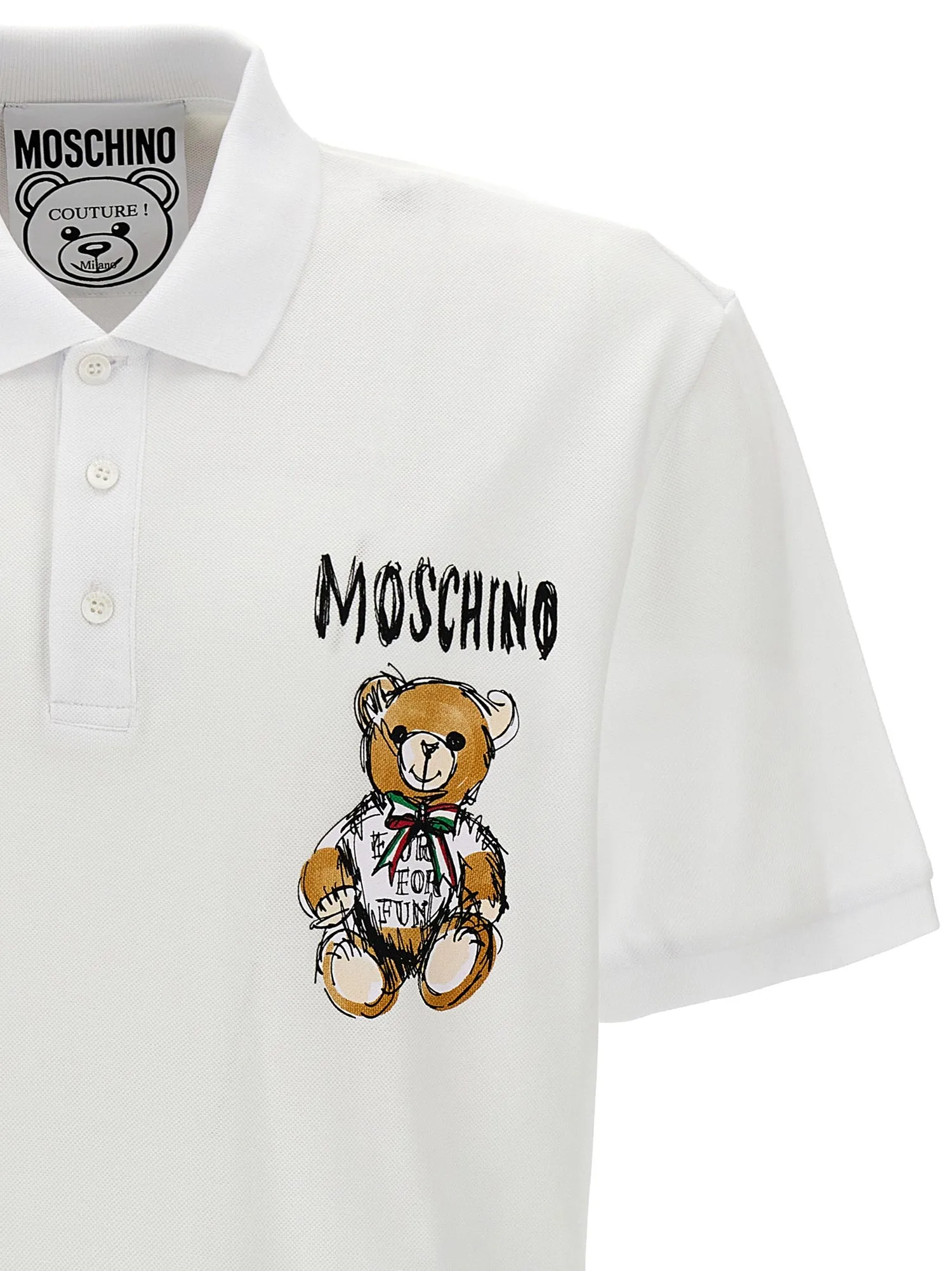 Moschino    Moschino 'Archive Teddy' Polo Shirt