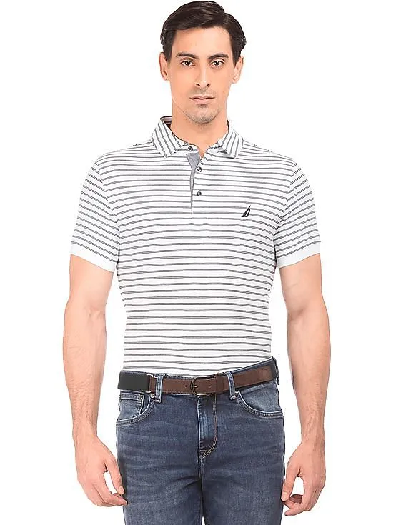 Nautica Striped Slim Fit Polo Shirt