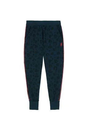 Navy Leopard Cosy Joggers