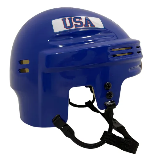 Neal Broten Autographed Royal Blue Mini Helmet USA! (#1/9)