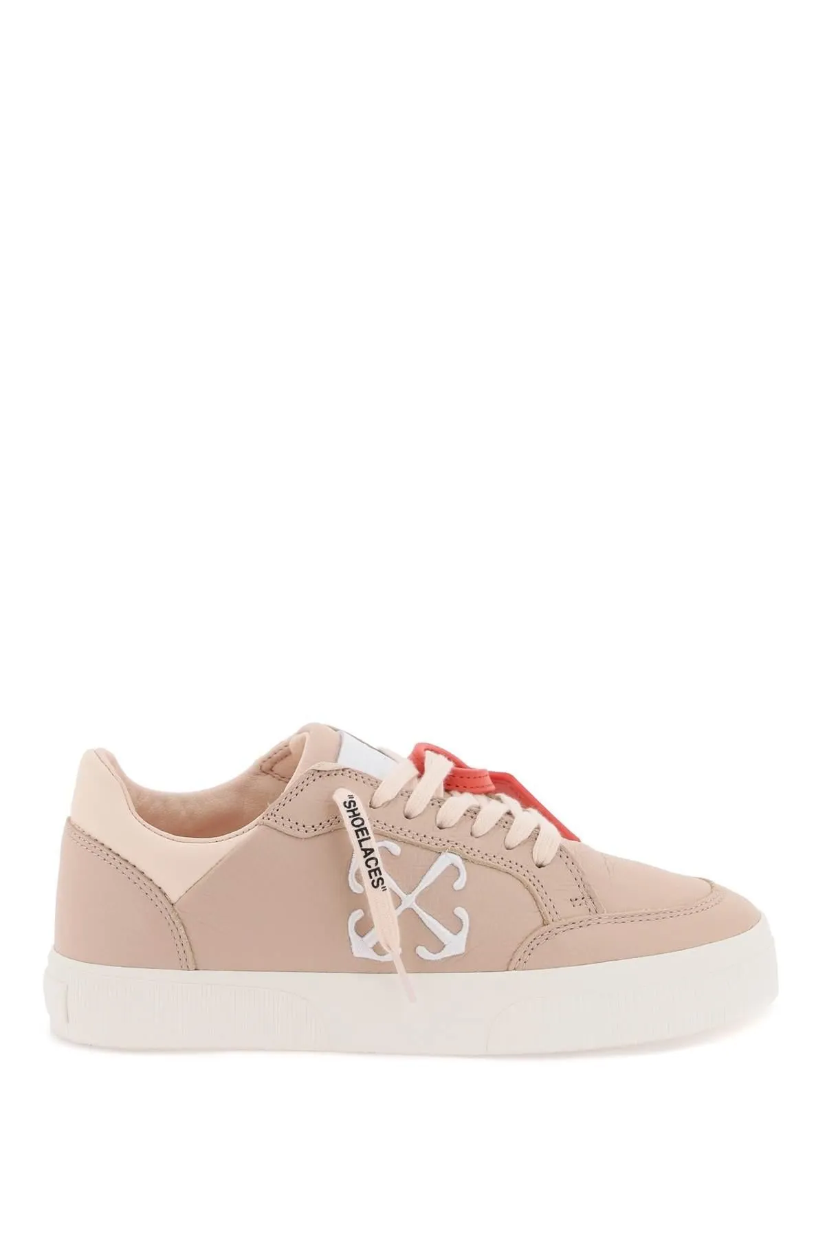 Off White    Off White Low Leather Vulcanized Sneakers For