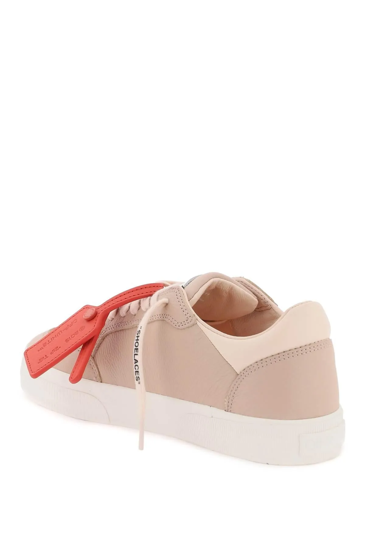 Off White    Off White Low Leather Vulcanized Sneakers For