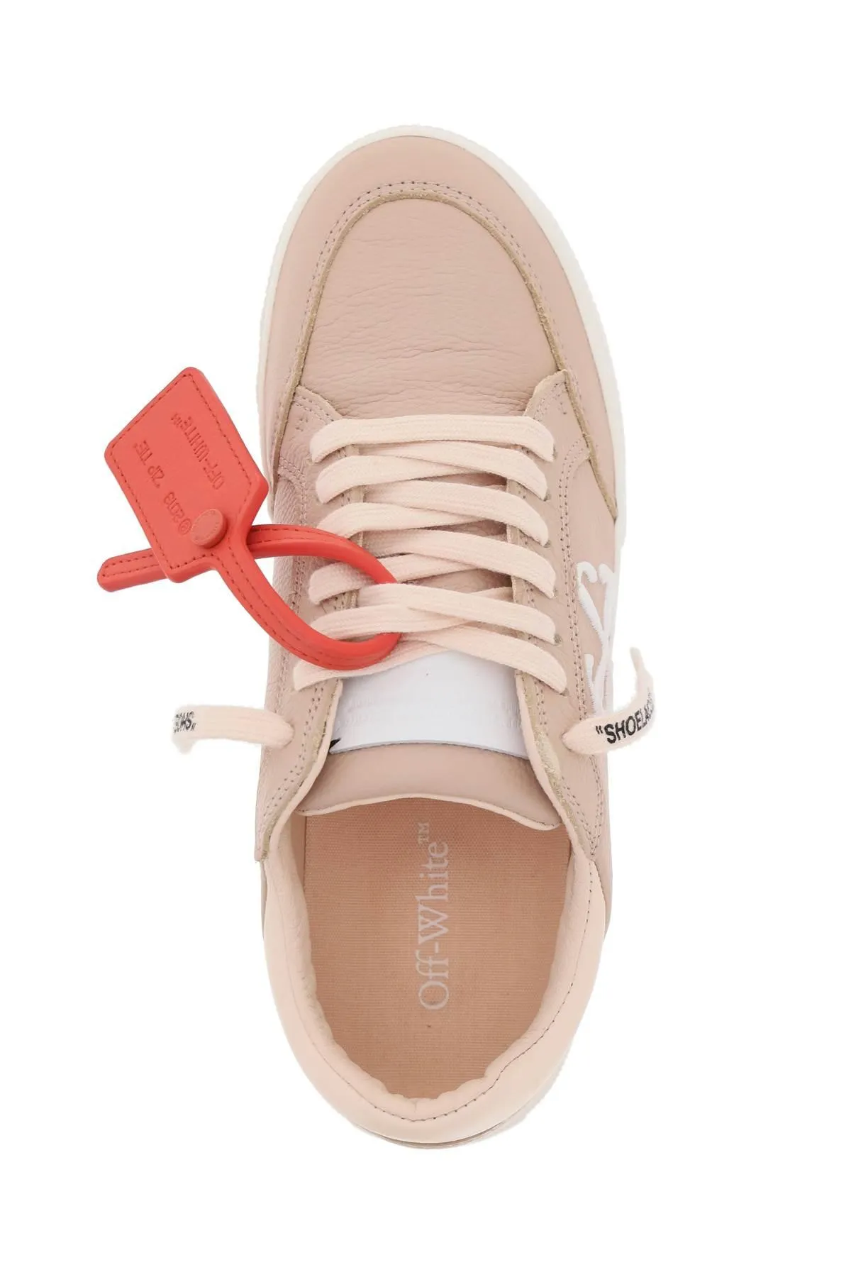 Off White    Off White Low Leather Vulcanized Sneakers For