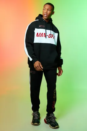 Oversized Man Ofcl Colour Block Tracksuit | boohooMAN UK