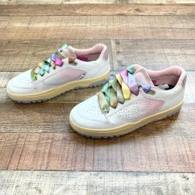 P448 Rainbow Satin Laced Leather Sneakers- Size 37