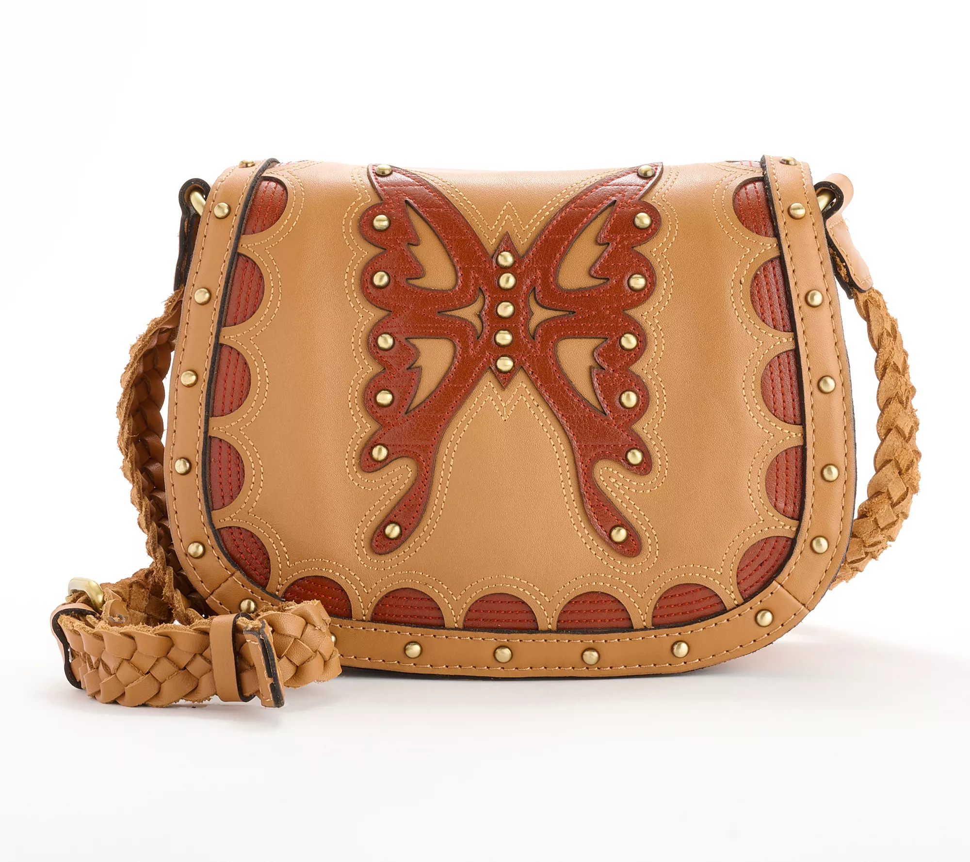 Patricia Nash Montana Collection Salerno Leather Saddle Bag