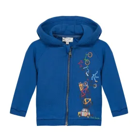 Paul Smith Junior Baby Bicycles Poppet Hoodie in Royal Blue