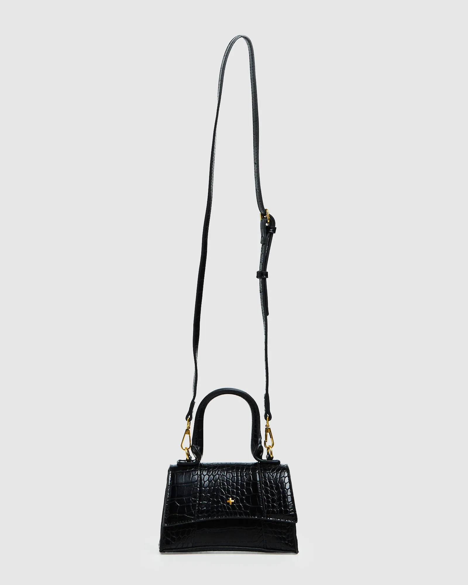 Peta + Jain Brandy Handbag Croc Black