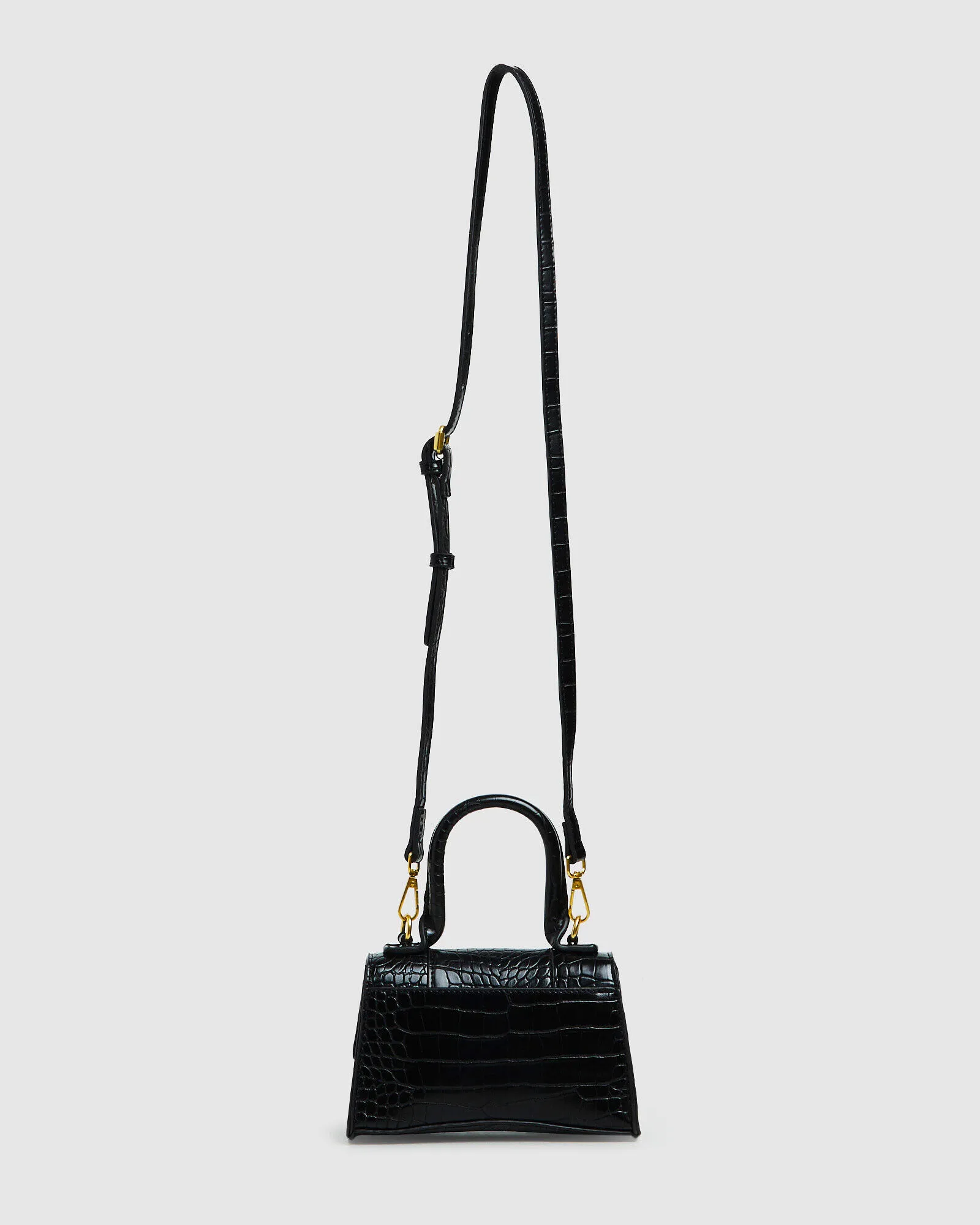 Peta + Jain Brandy Handbag Croc Black