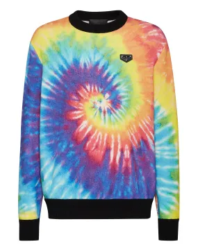 PHILIPP PLEIN Cashmere Pullover Round Neck LS Tie dye