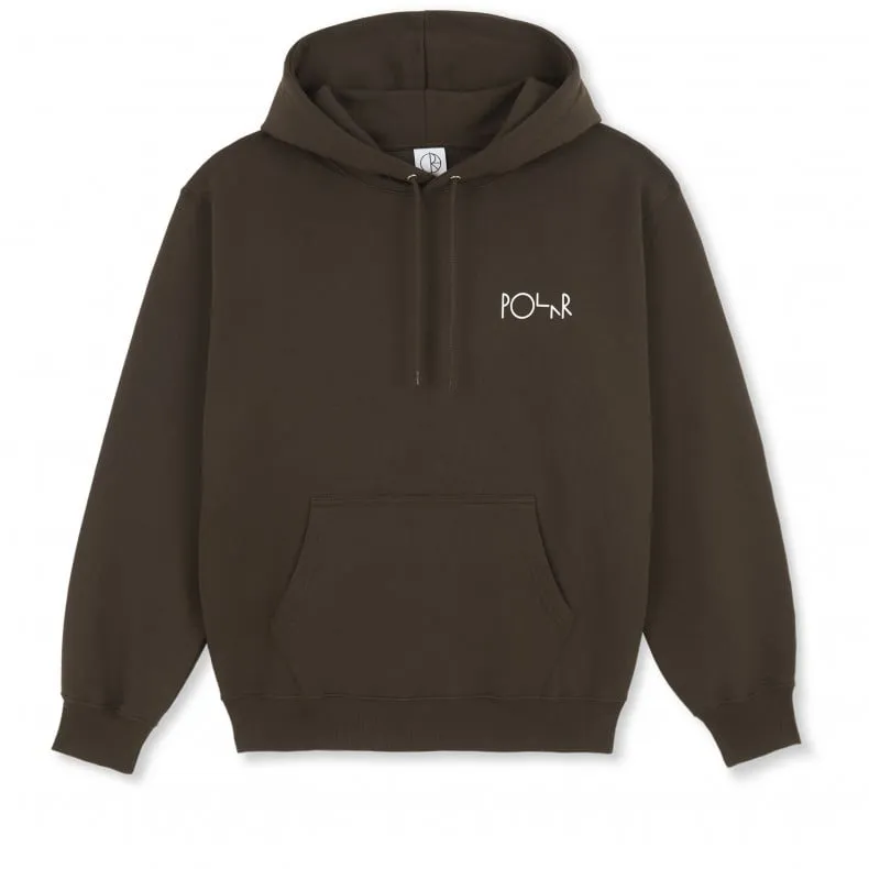 Polar Skate Co. Dave Stroke Logo Pullover Hooded Sweatshirt (Chocolate)