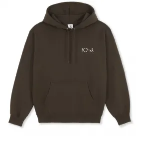 Polar Skate Co. Dave Stroke Logo Pullover Hooded Sweatshirt (Chocolate)