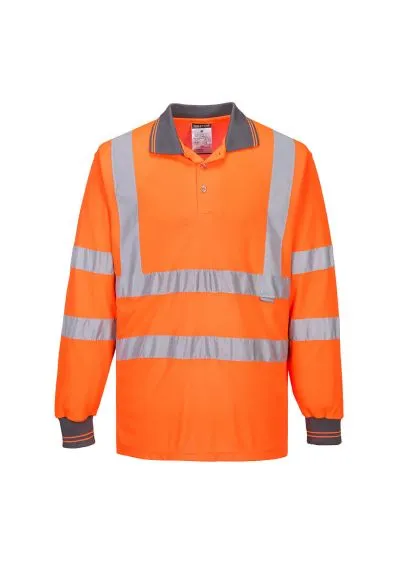 Portwest Hi-Vis Long Sleeved Polo