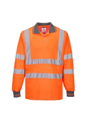 Portwest Hi-Vis Long Sleeved Polo