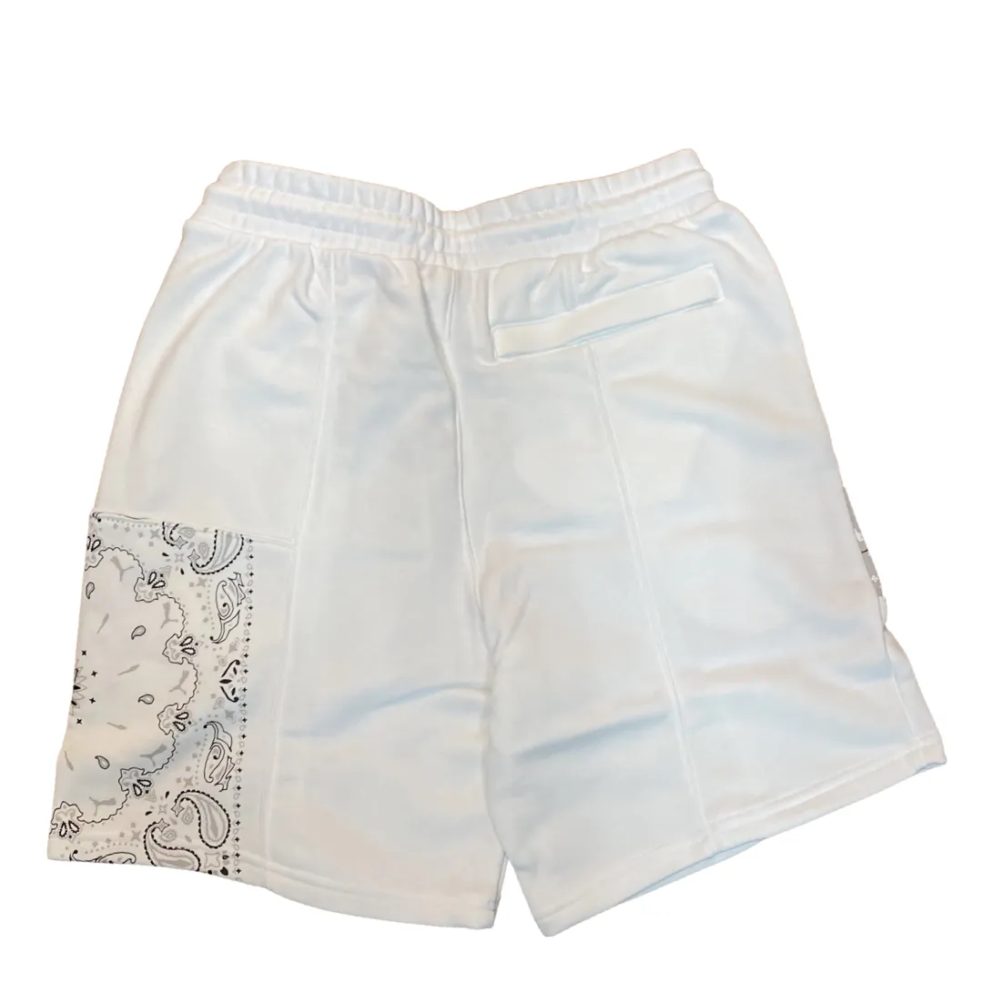 PUMA OB PATCHWORK SHORTS- Men’s- PUMA WHITE