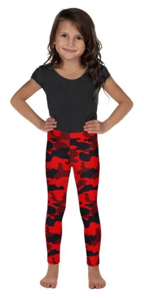 Red Camo Kid's Leggings