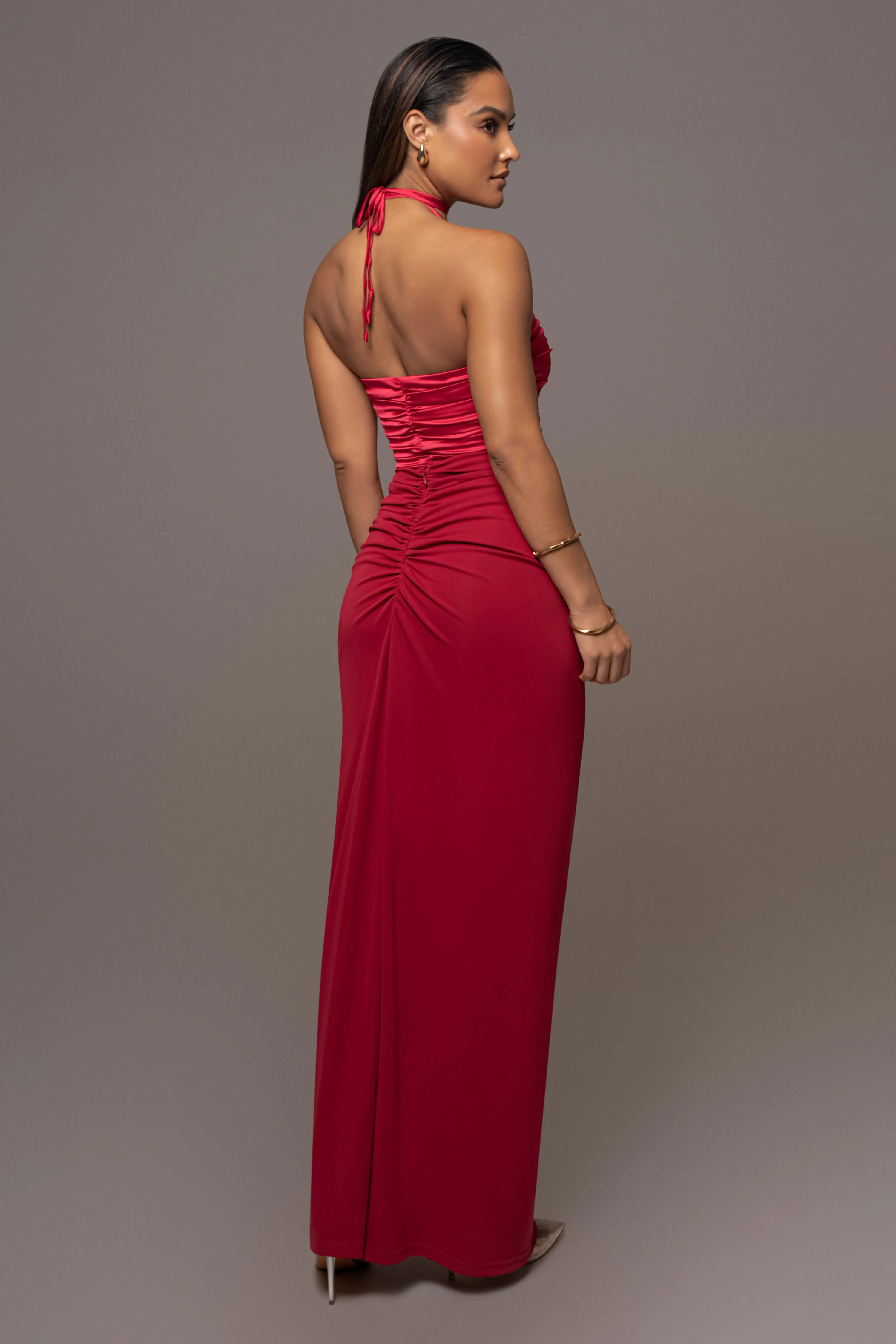 Red Tara Drape Skirt