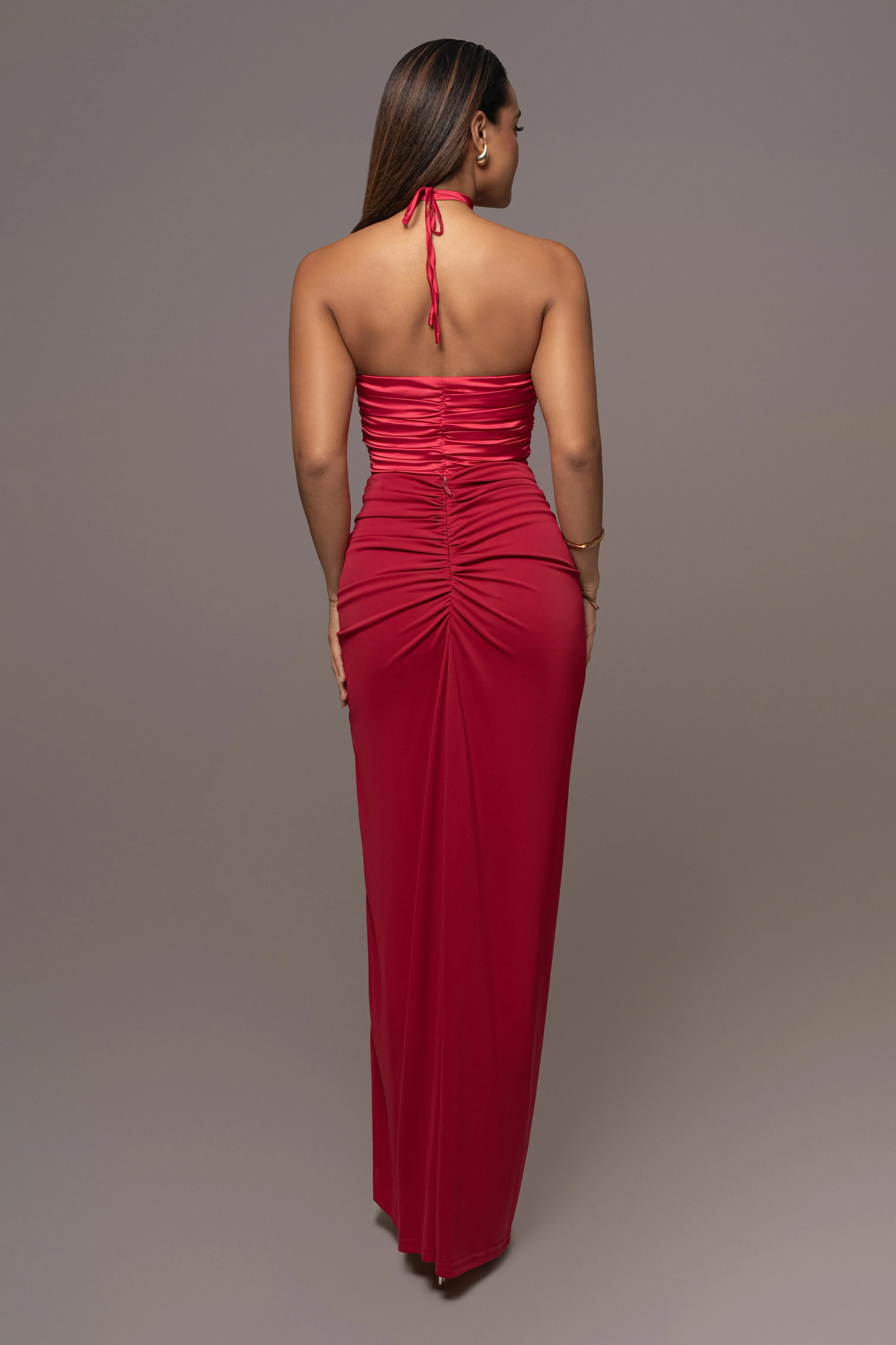 Red Tara Drape Skirt