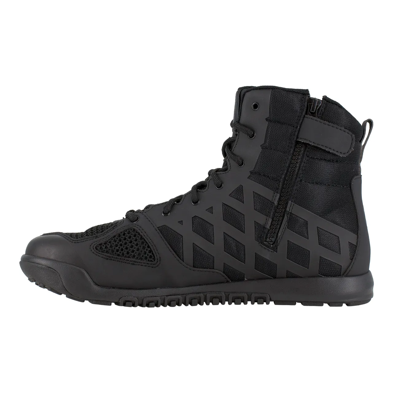 Reebok Men's 6" Nano Tactical Side Zipper Boot Black 