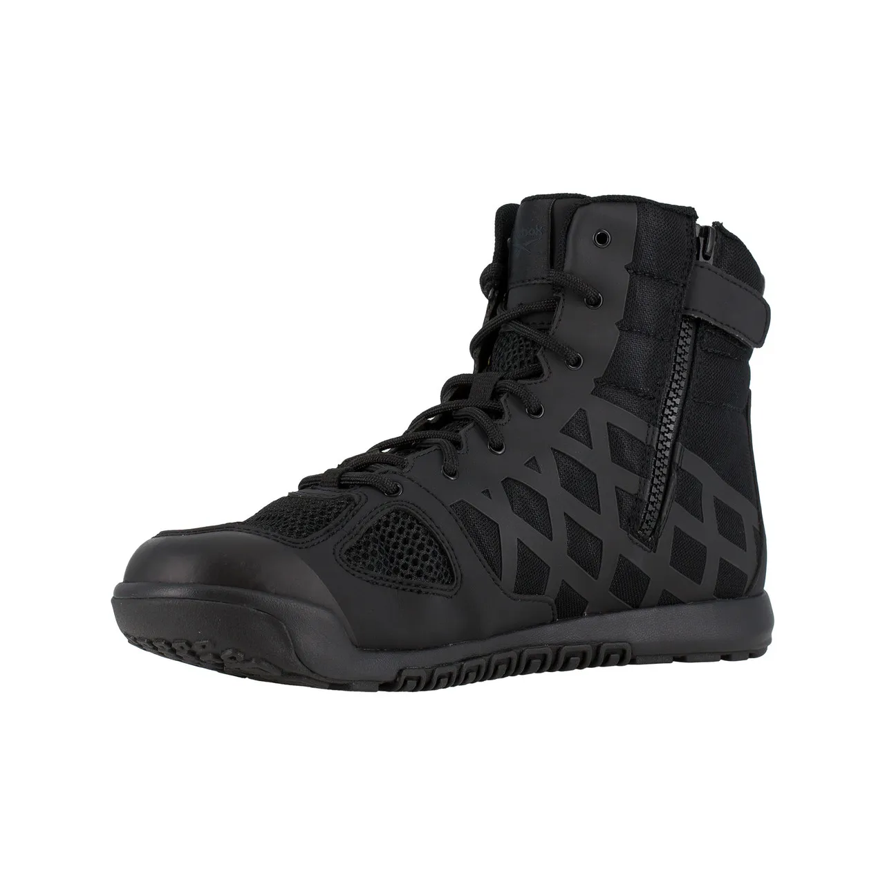 Reebok Men's 6" Nano Tactical Side Zipper Boot Black 