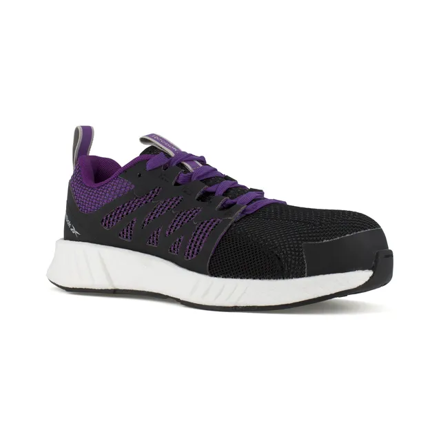 Reebok Work Womens Fusion Flexweave Comp Toe Work Shoe(RB315)- Black/Purple