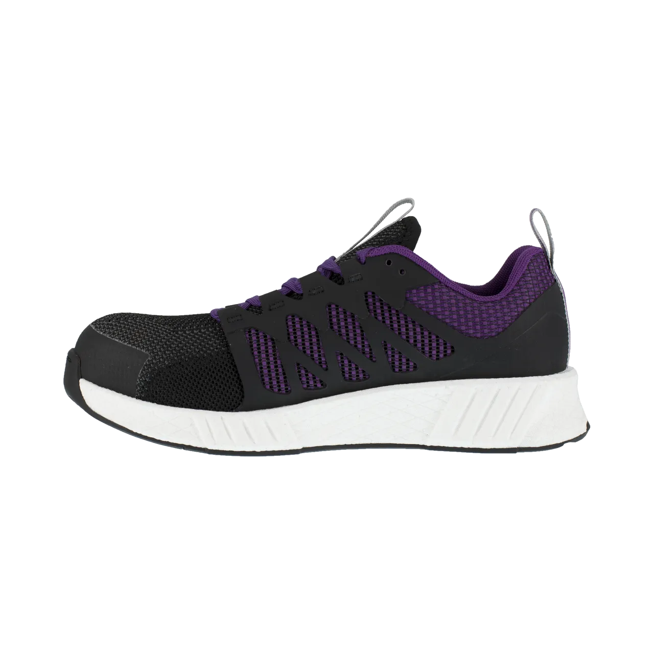 Reebok Work Womens Fusion Flexweave Comp Toe Work Shoe(RB315)- Black/Purple