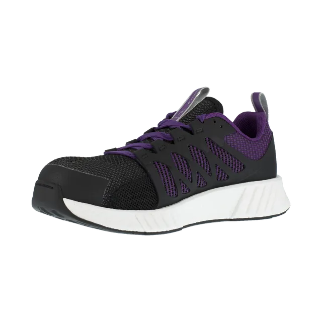 Reebok Work Womens Fusion Flexweave Comp Toe Work Shoe(RB315)- Black/Purple